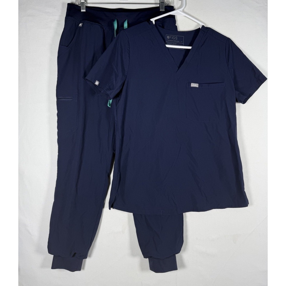FIGS Scrub Set Women Catarina Pocket Top Small FreeX Lined Zamora Joggers Medium